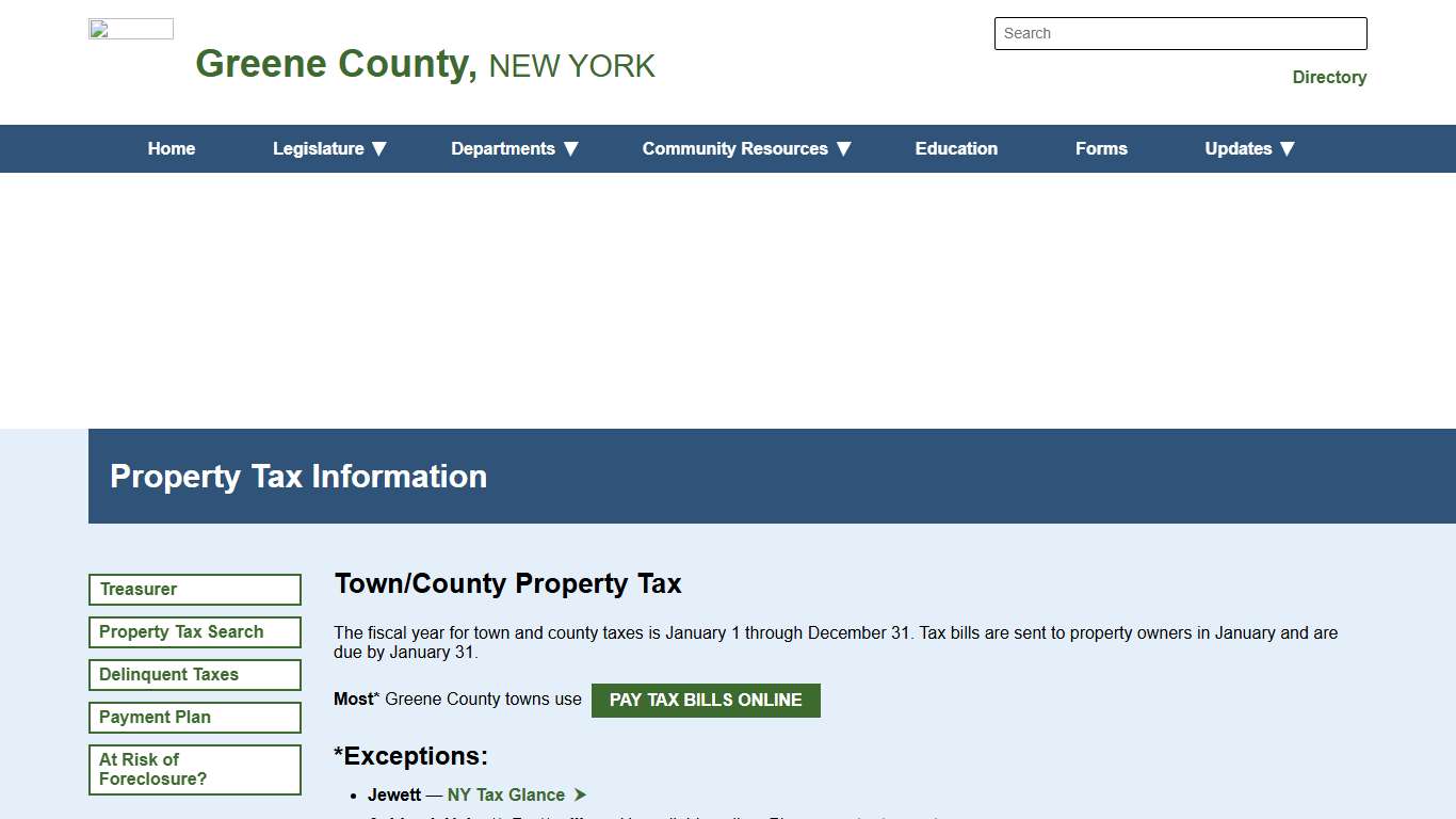 Property Tax Information Greene County, New York