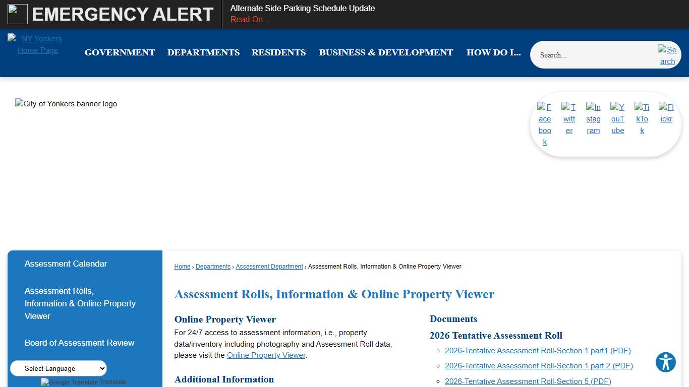 Assessment Rolls, Information & Online Property Viewer Yonkers, NY